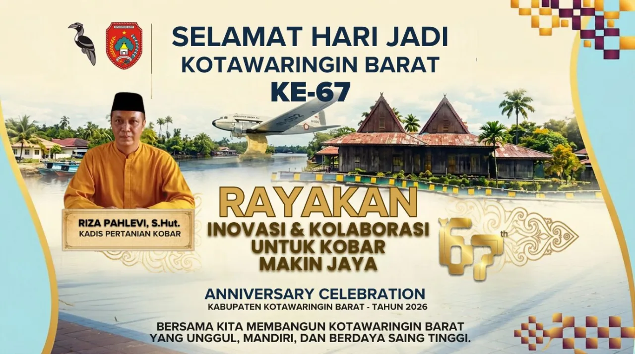 Kadis Pertanian Kobar Ucapkan Selamat HUT ke-67, Kemajuan Daerah Terus Terlihat