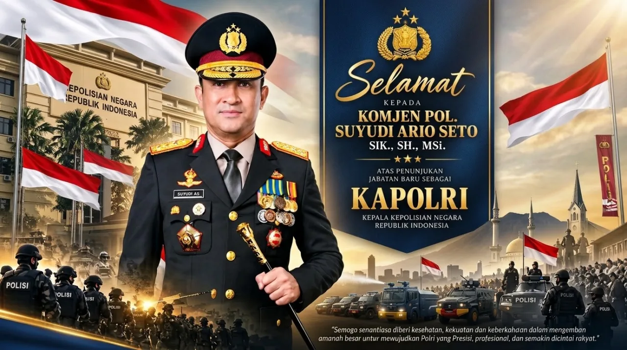 Kami Media Pesona Kalteng News, Mengucapkan Selamat kepada Komjen Pol Suyudi Ario Seto SIK.,  SH.,  MSi.