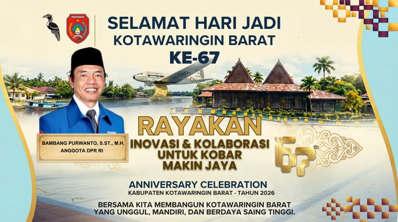 Bambang Purwanto Ucapkan Selamat HUT Kobar ke-67, Harap Semakin Maju